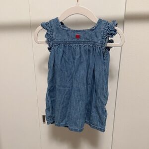 GAP Baby Denim Dress with Red Heart Accent